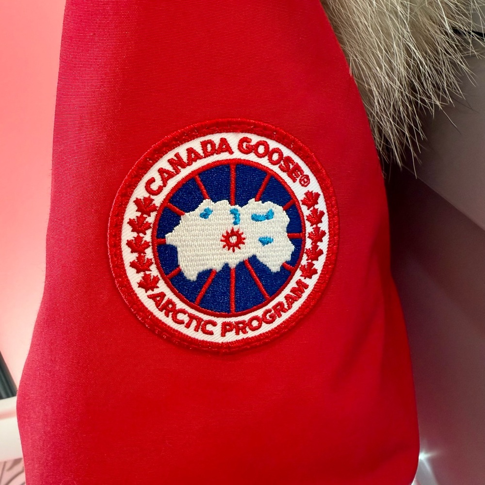 Canada Goose Vibrant Red Parka with Arctic Patch